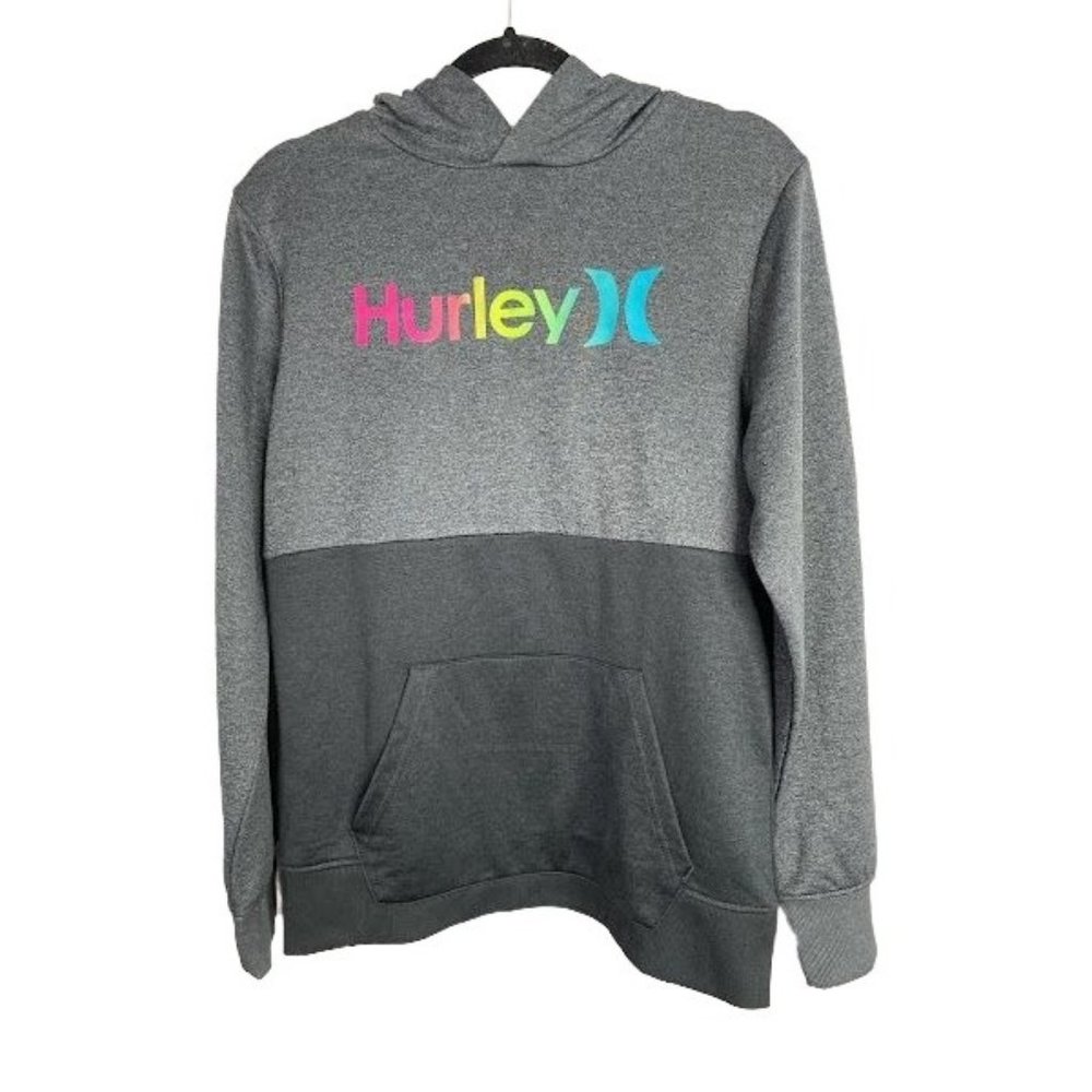 NWT HURLEY grey rainbow stay dry hoodie
